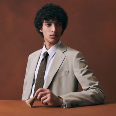 マロン - メンズ シルクネクタイ、ボウタイ、ポケットチーフ | Hermès